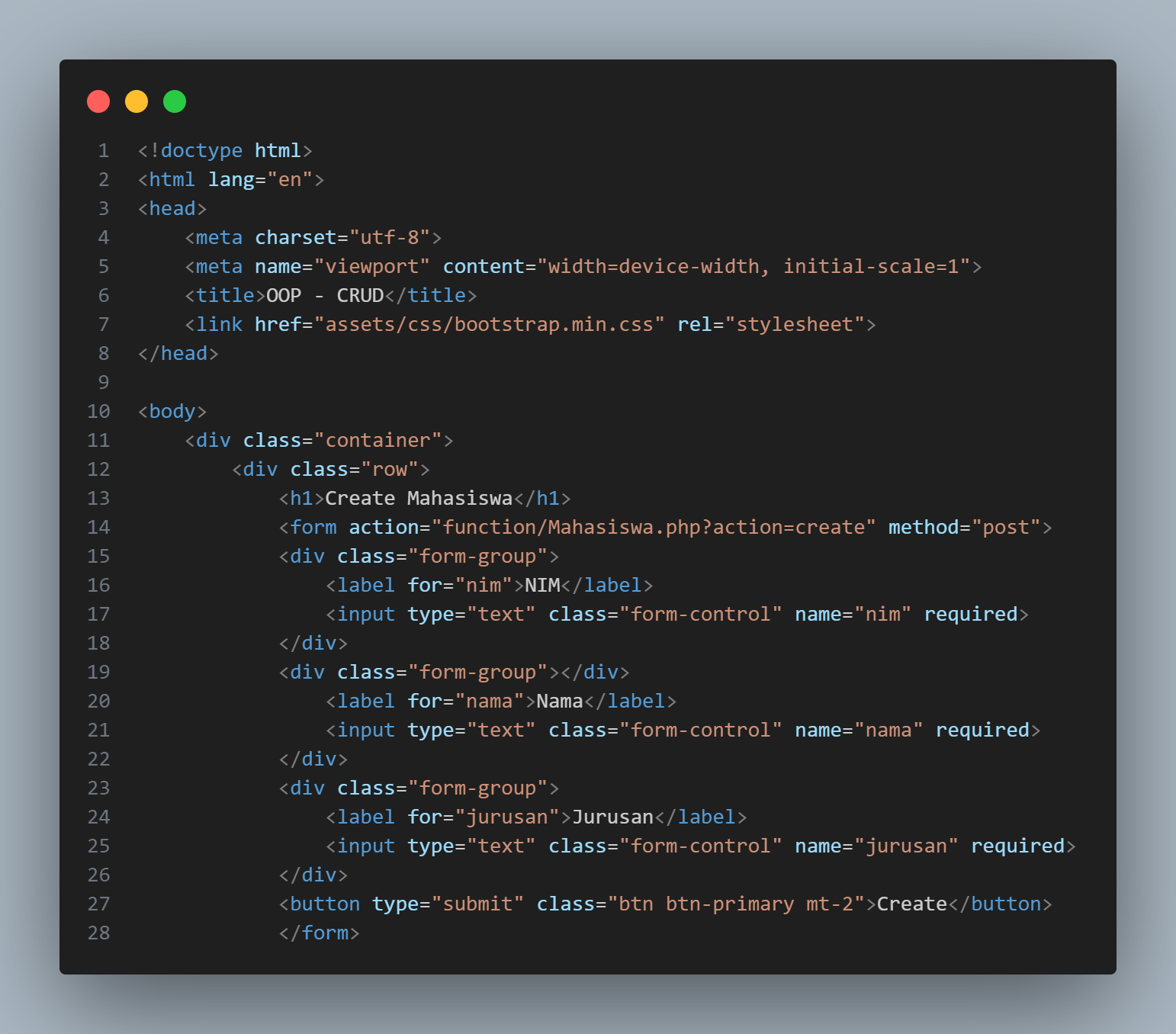 Edit Form Screenshot