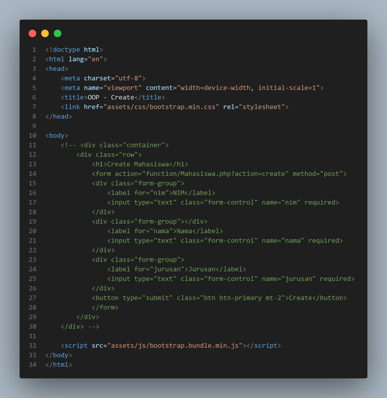 Edit Form Screenshot