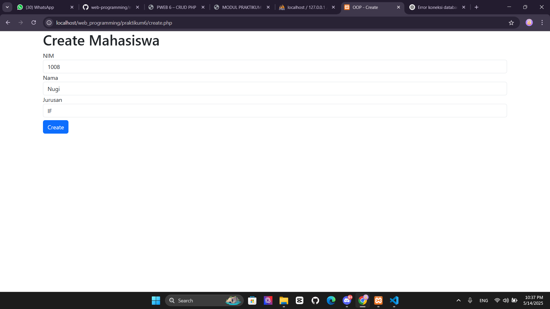 Create Form Screenshot