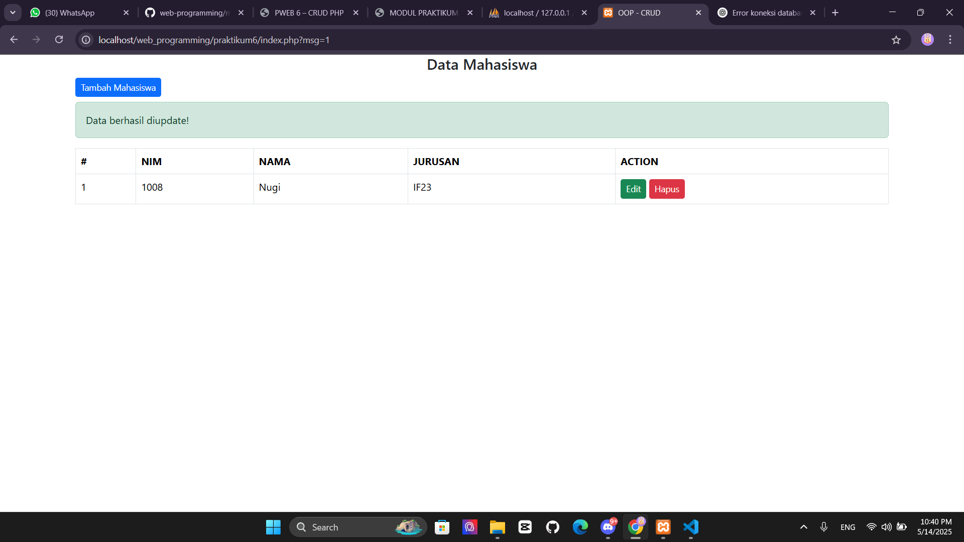 Edit Form Screenshot