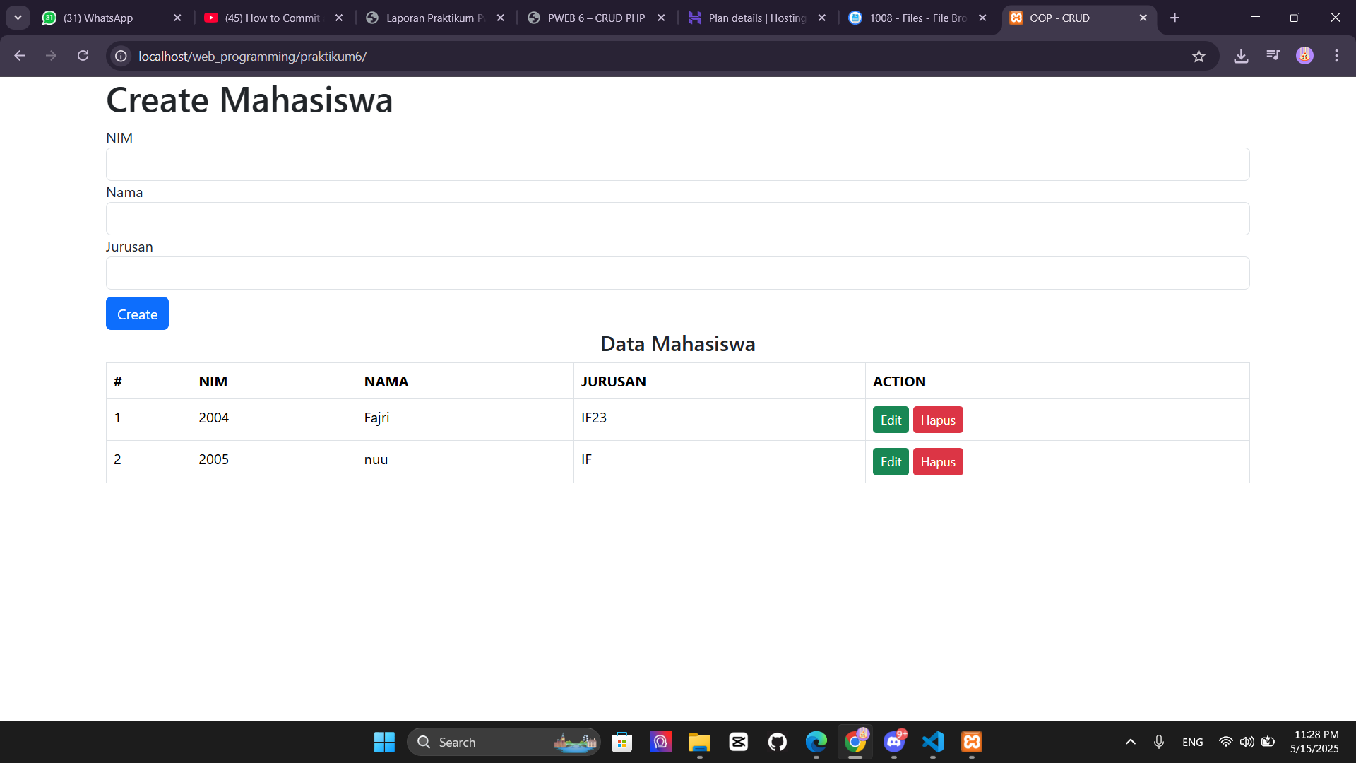 Edit Form Screenshot